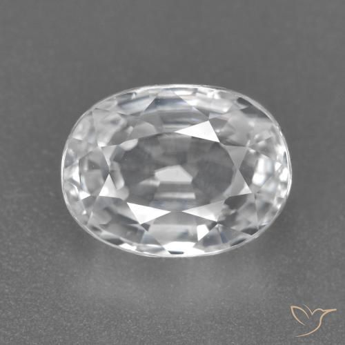 3.06ct 자연스러운 하얀색 지르콘, 타원형, VVS