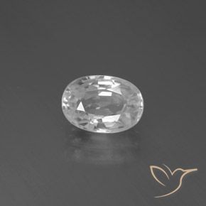 3.53ct 자연스러운 하얀색 지르콘, 타원형, VS