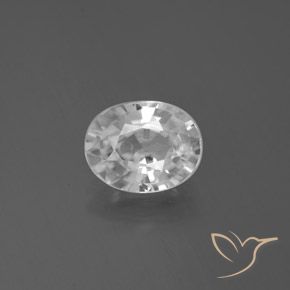 3.02ct 자연스러운 하얀색 지르콘, 타원형, VVS-VS