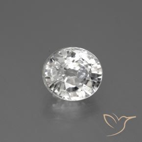 2.84ct 자연스러운 하얀색 지르콘, 타원형, VVS