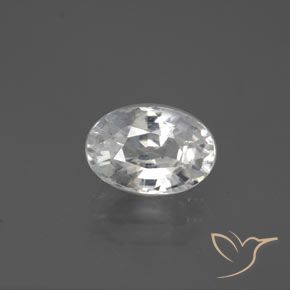2.69ct 자연스러운 하얀색 지르콘, 타원형, VVS