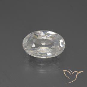 2.88ct 자연스러운 따뜻한 화이트 지르콘, 타원형, VVS