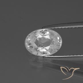 2.38ct 자연스러운 하얀색 지르콘, 타원형, VVS