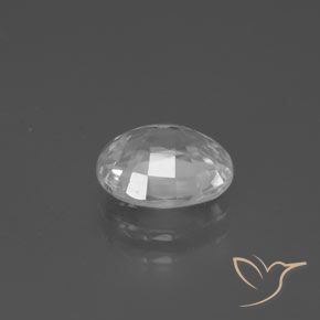 2.87캐럿 천연 하얀색 지르콘, 타원형, VVS