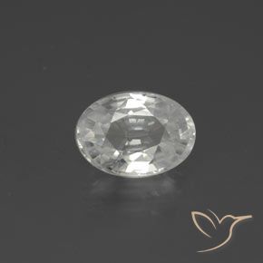 2.53ct 자연스러운 따뜻한 화이트 지르콘, 타원형, VVS