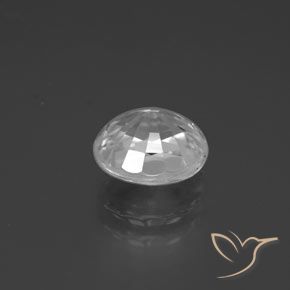 2.84캐럿 천연 하얀색 지르콘, 타원형, VVS