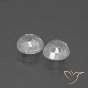 4.46캐럿 천연 하얀색 지르콘 보석, 둥근, VVS