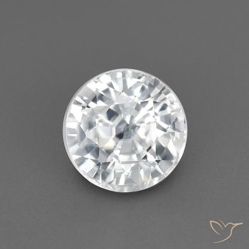 2.28ct 자연스러운 하얀색 지르콘, 둥근, VVS-VS