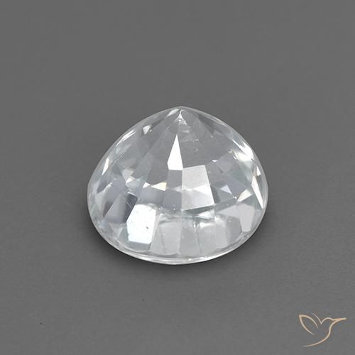 2.28캐럿 천연 하얀색 지르콘, 둥근, VVS-VS