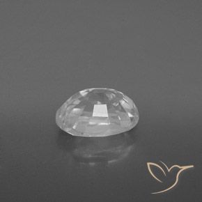 2.91캐럿 천연 하얀색 지르콘, 타원형, VVS