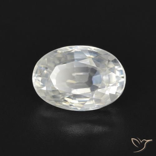 2.72ct 자연스러운 따뜻한 화이트 지르콘, 타원형, VVS
