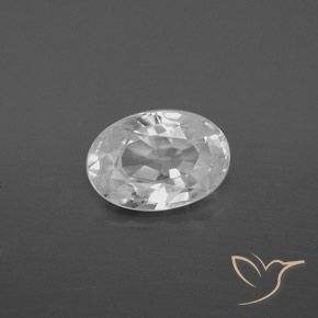 2.26ct 자연스러운 하얀색 지르콘, 타원형, VVS-VS