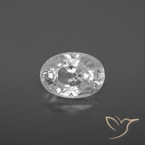 2.74ct 자연스러운 하얀색 지르콘, 타원형, VVS