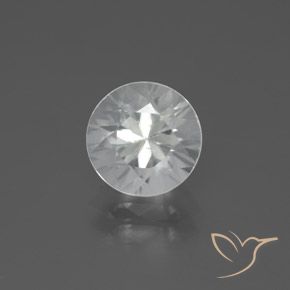 2.42ct 자연스러운 하얀색 지르콘, 둥근, VVS-VS