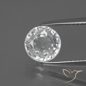 2.59ct 자연스러운 하얀색 지르콘, 둥근, VVS-VS