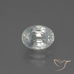 2.85ct 자연스러운 따뜻한 화이트 지르콘, 타원형, VVS