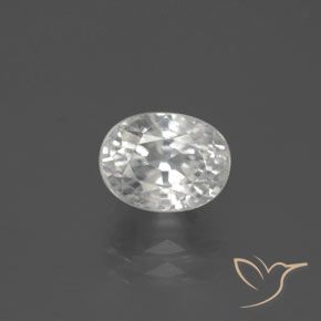 3.24ct 자연스러운 따뜻한 화이트 지르콘, 타원형, VVS