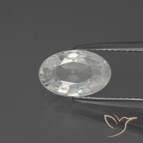 2.36ct 자연스러운 따뜻한 화이트 지르콘, 타원형, VVS