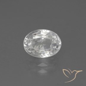 3.05ct 자연스러운 하얀색 지르콘, 타원형, VVS-VS