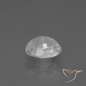 3.05캐럿 천연 하얀색 지르콘, 타원형, VVS-VS