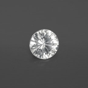 0.77캐럿 천연 화이트 지르콘, 라운드 컷, 5.34 mm, VS