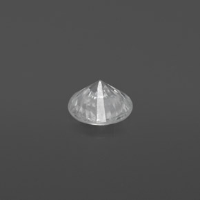 0.77캐럿 천연 화이트 지르콘, 라운드 컷, 5.34 mm, VS