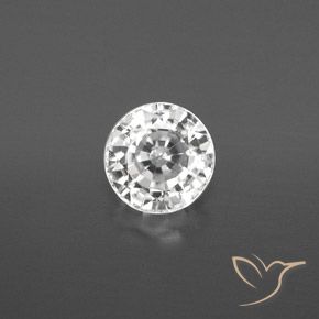 1.86ct 자연스러운 따뜻한 화이트 지르콘, 둥근, VVS