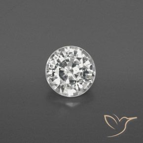 1.88ct 자연스러운 따뜻한 화이트 지르콘, 둥근, VVS