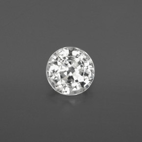 1.82캐럿 천연 화이트 지르콘, 라운드 컷, 6.71 mm, VVS