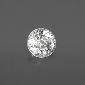 1.82캐럿 천연 화이트 지르콘, 라운드 컷, 6.71 mm, VVS