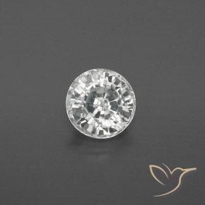 1.65ct 자연스러운 따뜻한 화이트 지르콘, 둥근, VVS