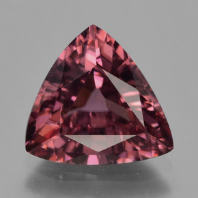 3.29캐럿 천연 로즈 핑크 지르콘, 트릴리언, 9.5×8.9 mm, VS
