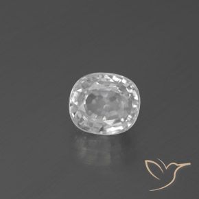 3.29ct 자연스러운 하얀색 지르콘, 방석, VS