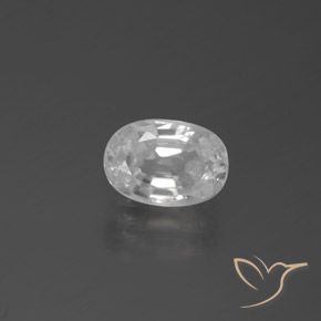 3.36ct 자연스러운 하얀색 지르콘, 타원형, VVS