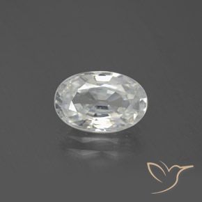 2.64ct 자연스러운 따뜻한 화이트 지르콘, 타원형, VVS