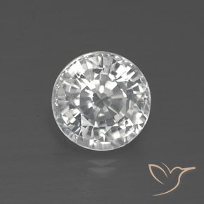2.53ct 자연스러운 하얀색 지르콘, 둥근, VVS-VS