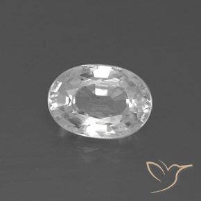 2.25ct 자연스러운 하얀색 지르콘, 타원형, VVS