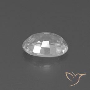 2.25캐럿 천연 하얀색 지르콘, 타원형, VVS