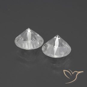 3.79캐럿 천연 하얀색 지르콘 보석, 둥근, VVS-VS
