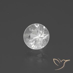 2.31캐럿 천연 하얀색 지르콘, 둥근, VVS-VS