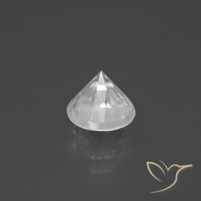 2.31캐럿 천연 하얀색 지르콘, 둥근, VVS-VS