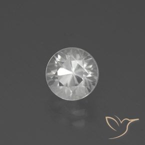 2.63캐럿 천연 하얀색 지르콘, 둥근, VVS-VS