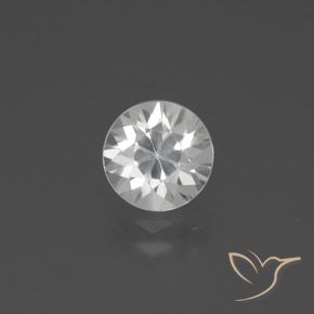 2.39ct 자연스러운 하얀색 지르콘, 둥근, VVS-VS