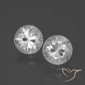 3.80ctw 자연스러운 하얀색 지르콘, 둥근, VVS-VS