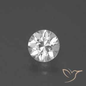 1.68ct 자연스러운 하얀색 지르콘, 둥근, VVS-VS