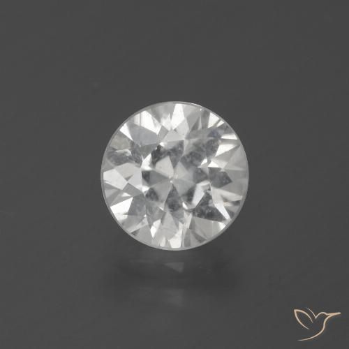 2.43ct 자연스러운 하얀색 지르콘, 둥근, VS