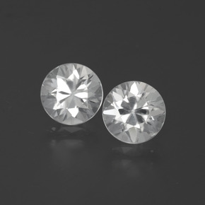 캐럿 천연 화이트 지르콘 보석, 라운드 컷, 7.01 mm, VVS