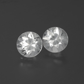 캐럿 천연 화이트 지르콘 보석, 라운드 컷, 7.01 mm, VVS