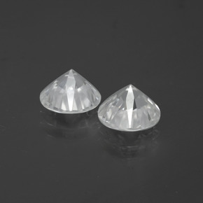 캐럿 천연 화이트 지르콘 보석, 라운드 컷, 7.01 mm, VVS