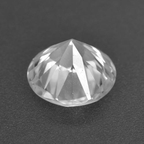2.58캐럿 천연 화이트 지르콘, 라운드 컷, 7.77 mm, VS